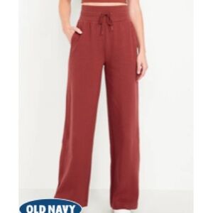 Sweatpants Womens Large Wide-Leg High-Waist